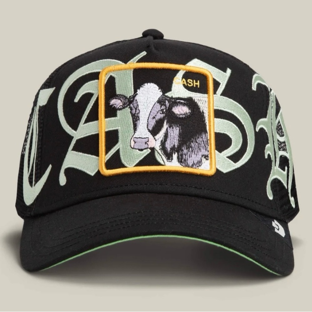 Title Goorin Brothers OLD ENGLISH CASH Trucker Hat/Cap Snapback SnapBack NWT